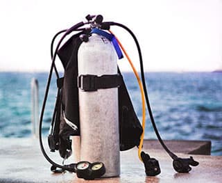 酸素ボンベの写真